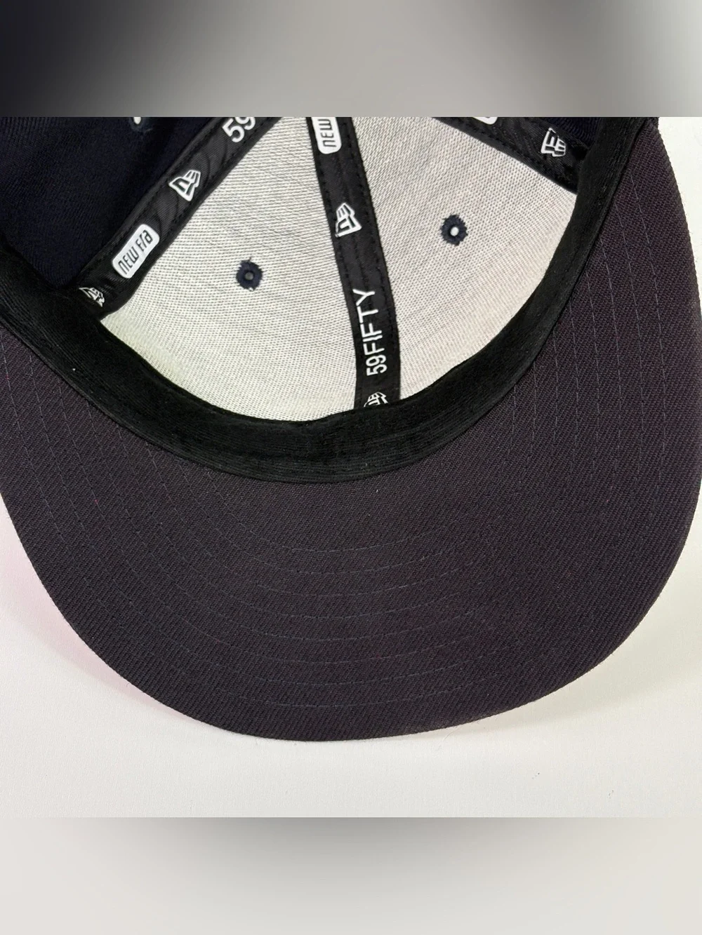 Boston Red Sox New Era Baseball Hat Cap Mens 7 5/8 Black Red 59fifty 100% Wool